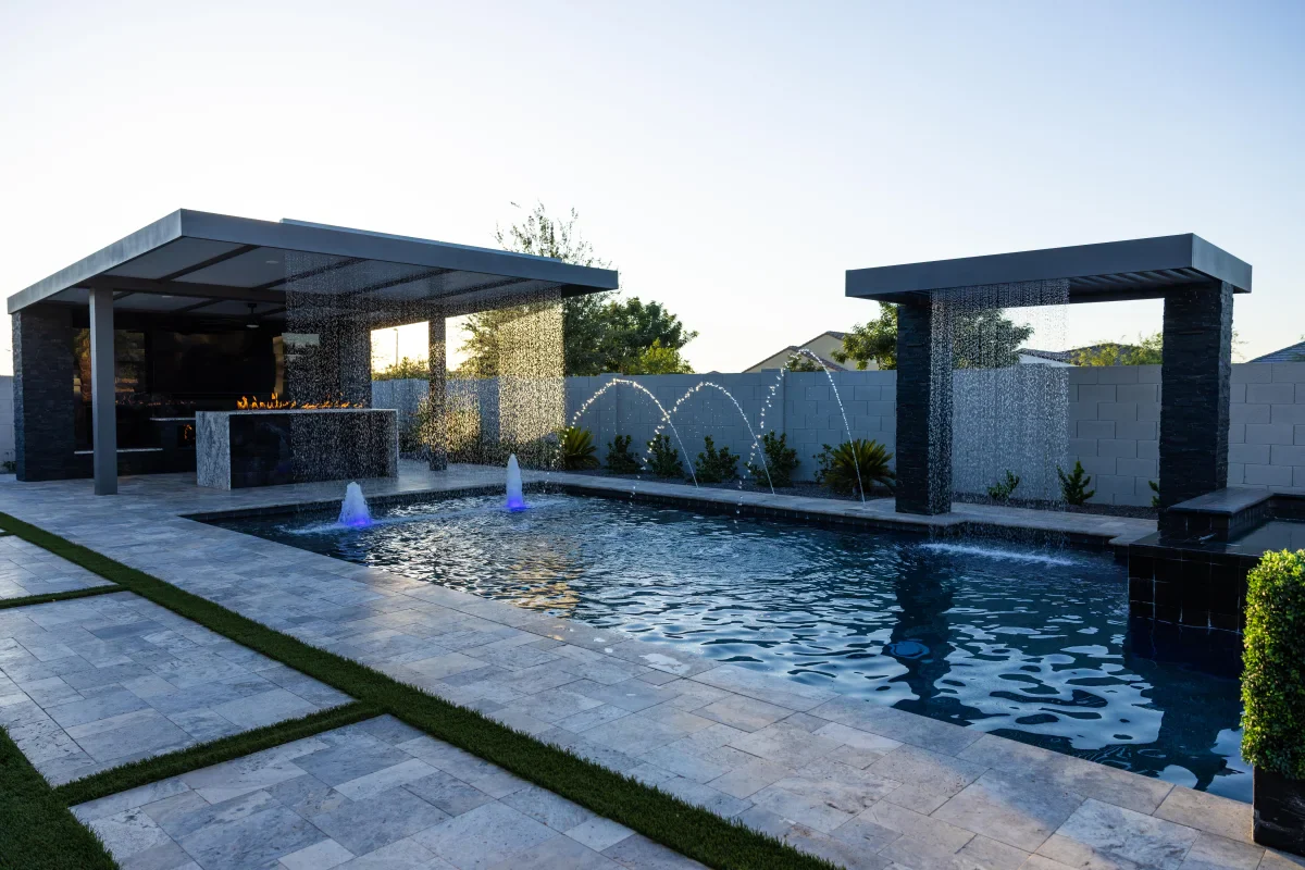 Luxury Arizona custom pool and outdoor living project by The Edge